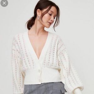 Aritzia Wilfred Plunge Front Cardigan